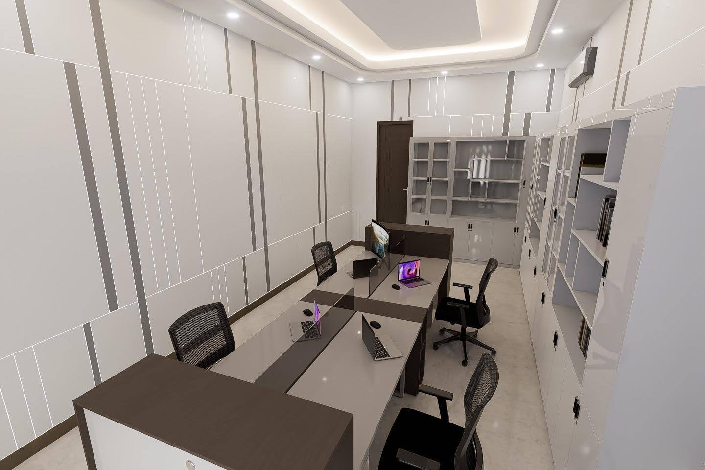 Principal's office staff area wide view